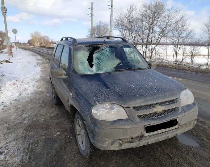 Льдина с фуры едва не убила пассажирку легковушки